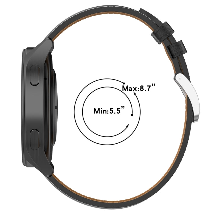 For Huawei Watch Buds/Xiaomi Watch S2 22mm Genuine Leather Watch Band