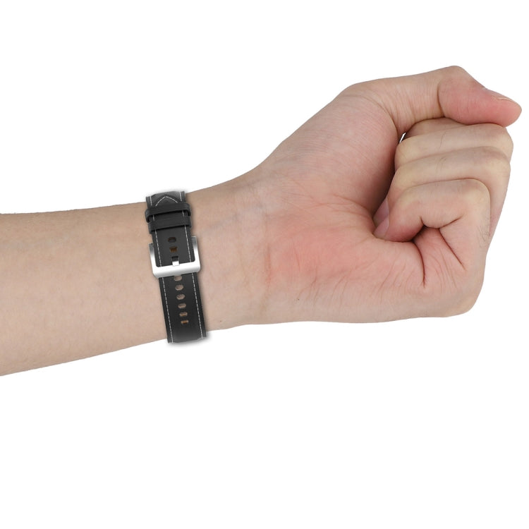 For Huawei Watch Buds/Xiaomi Watch S2 22mm Genuine Leather Watch Band