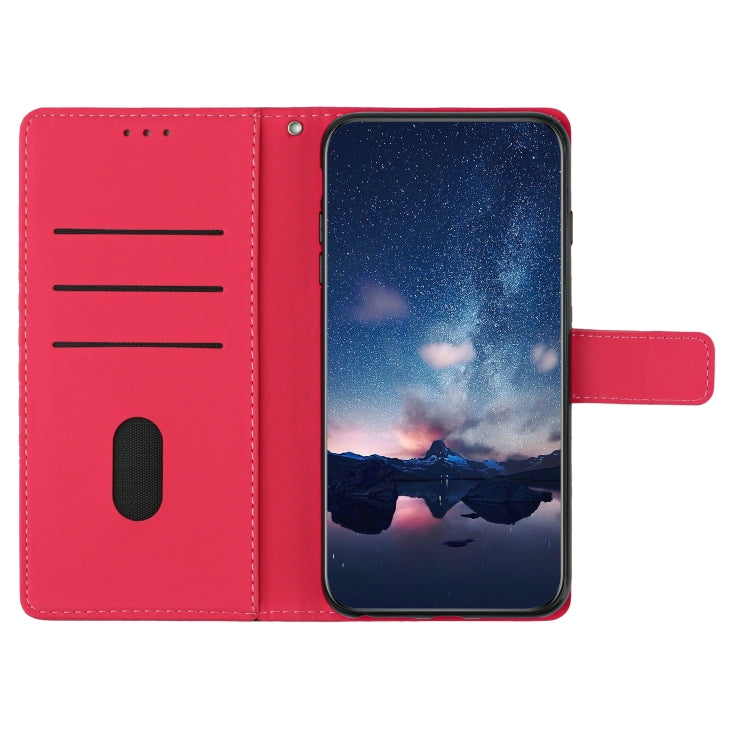 For iPhone 11 Diamond Embossed Skin Feel Leather Phone Case with Lanyard