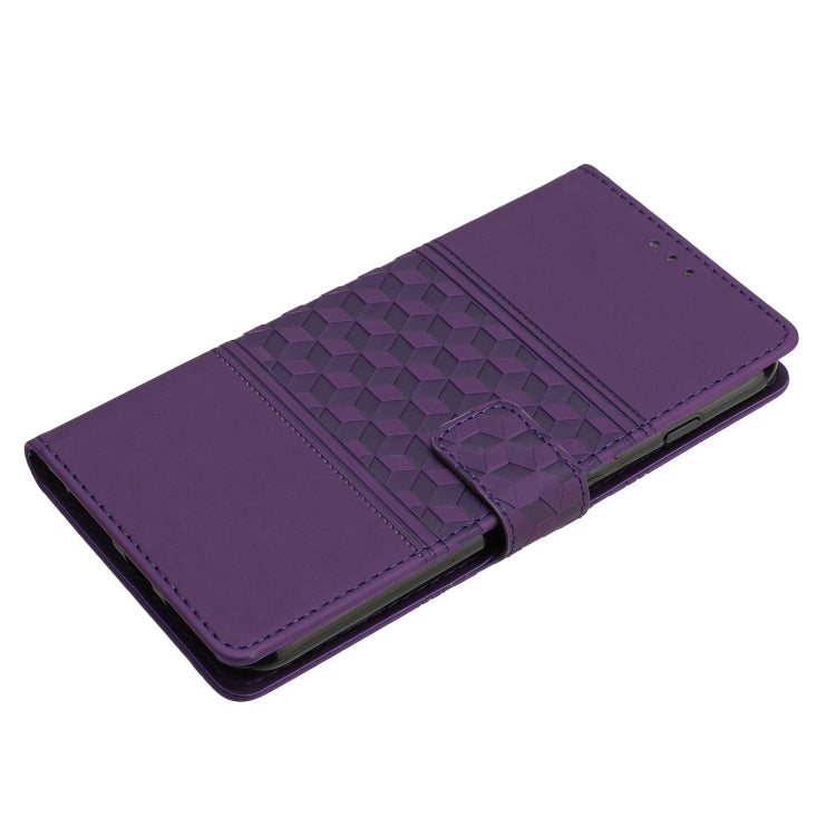 For iPhone 13 mini Diamond Embossed Skin Feel Leather Phone Case with Lanyard