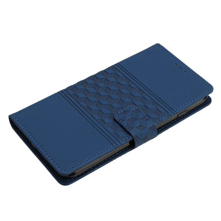 For iPhone 13 mini Diamond Embossed Skin Feel Leather Phone Case with Lanyard