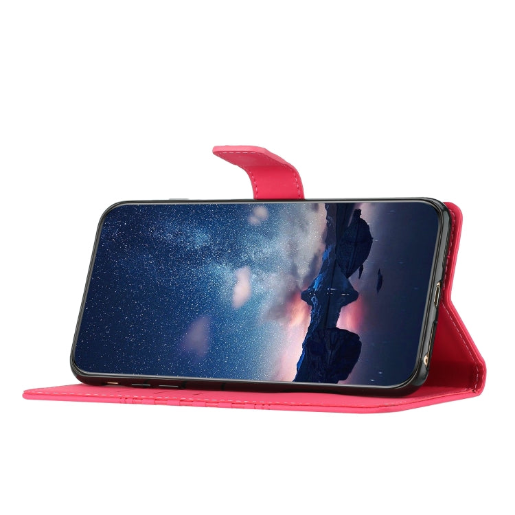 For iPhone 13 mini Diamond Embossed Skin Feel Leather Phone Case with Lanyard