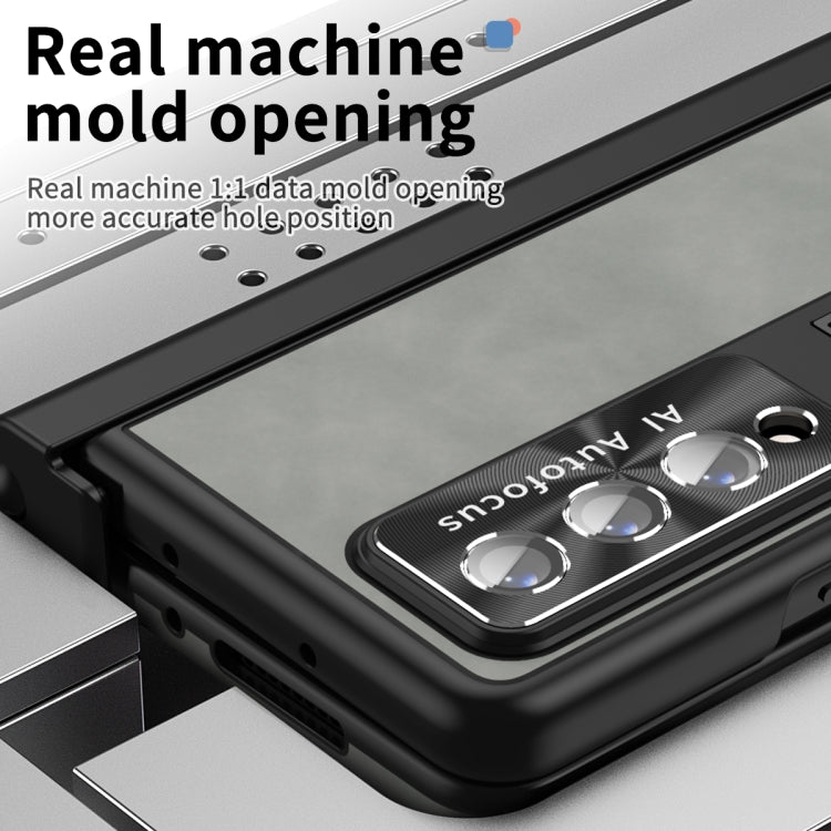 For Samsung Galaxy Z Fold4 Napa Pattern All-inclusive Magnetic Phone Case