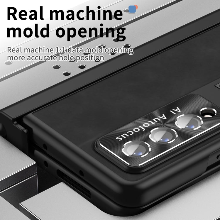 For Samsung Galaxy Z Fold4 Napa Pattern All-inclusive Magnetic Phone Case