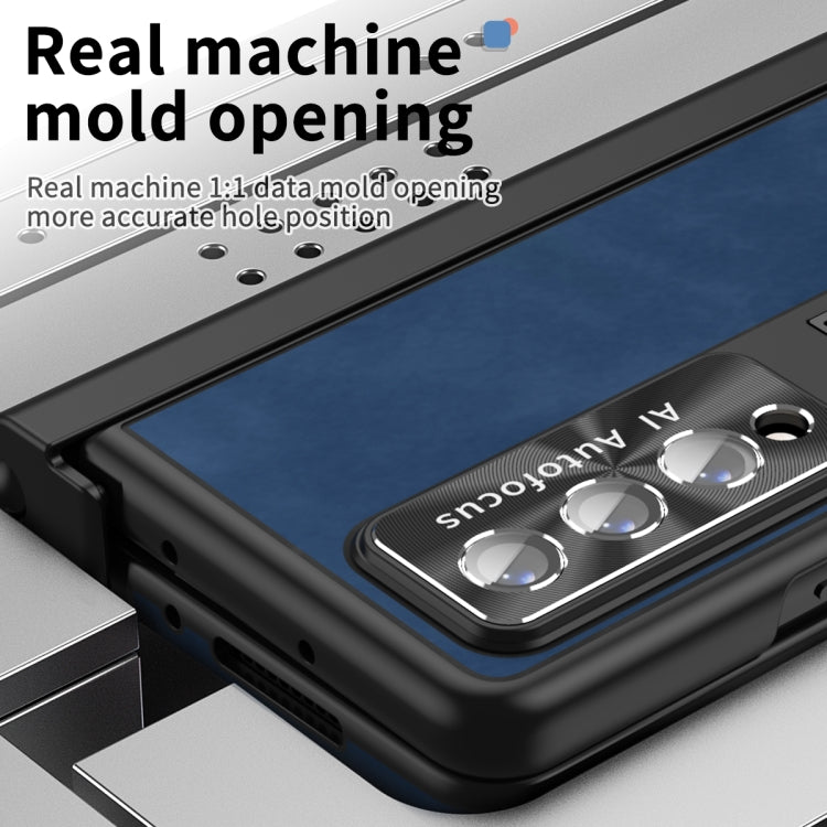For Samsung Galaxy Z Fold4 Napa Pattern All-inclusive Magnetic Phone Case