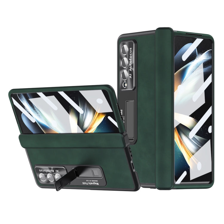 For Samsung Galaxy Z Fold4 Napa Pattern All-inclusive Magnetic Phone Case
