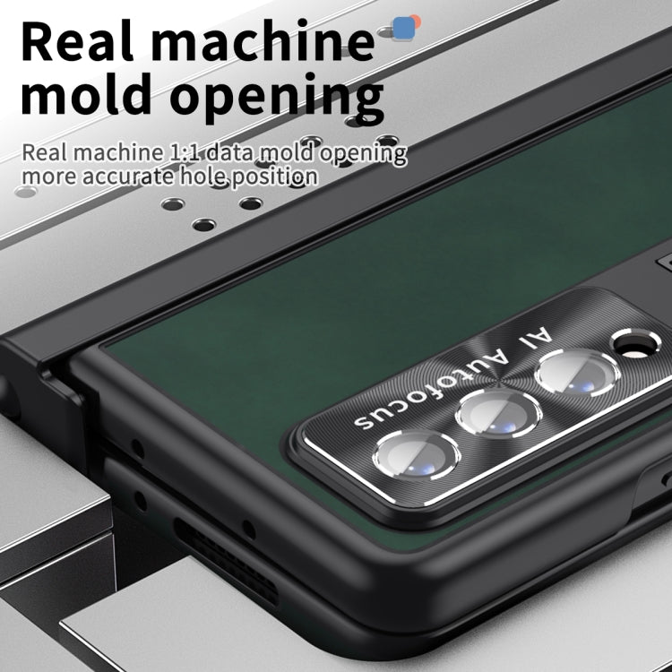 For Samsung Galaxy Z Fold4 Napa Pattern All-inclusive Magnetic Phone Case