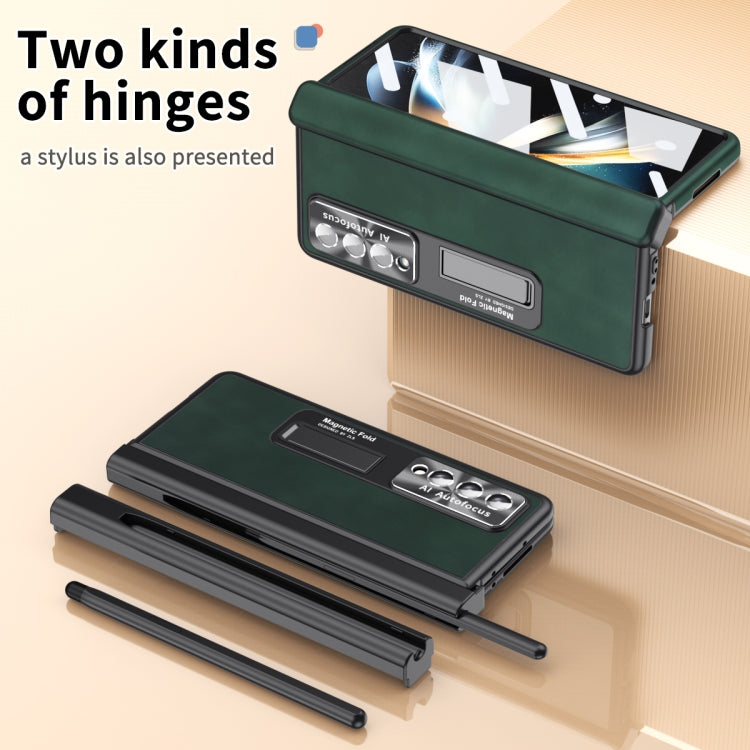 For Samsung Galaxy Z Fold4 Napa Pattern All-inclusive Magnetic Phone Case