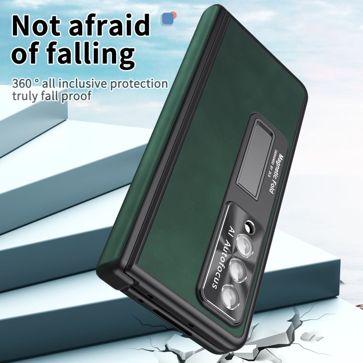 For Samsung Galaxy Z Fold4 Napa Pattern All-inclusive Magnetic Phone Case