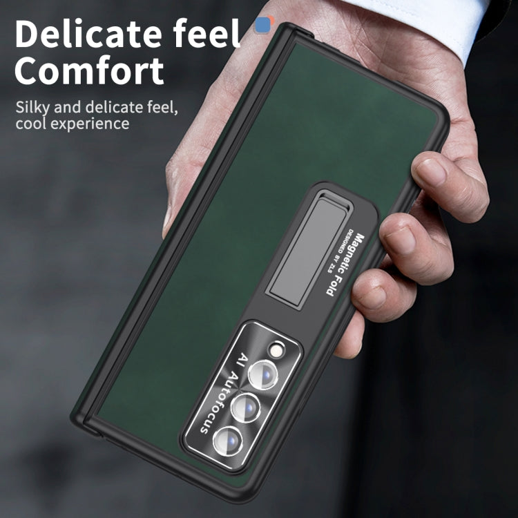 For Samsung Galaxy Z Fold4 Napa Pattern All-inclusive Magnetic Phone Case
