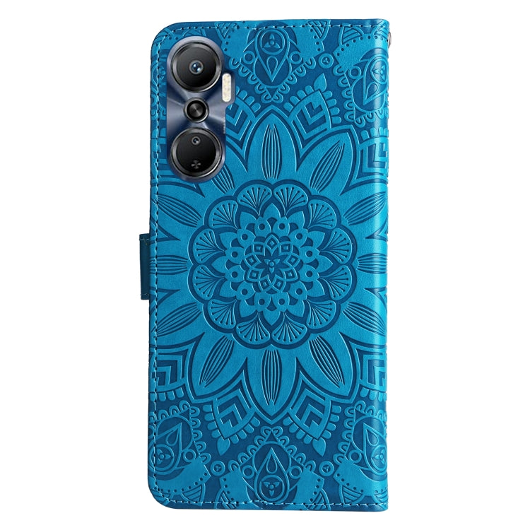 For Infinix Hot 20 4G Embossed Sunflower Leather Phone Case