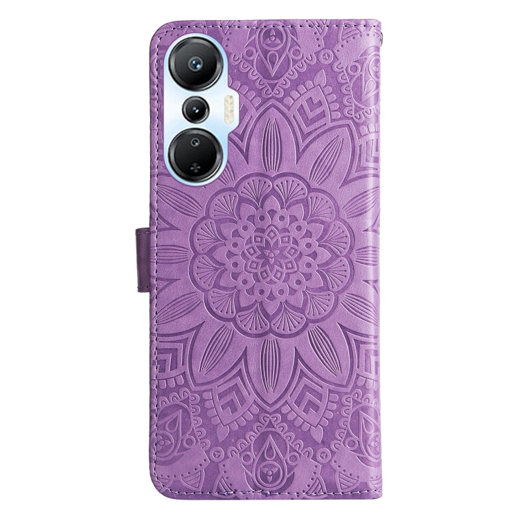 For Infinix Hot 20s Embossed Sunflower Leather Phone Case