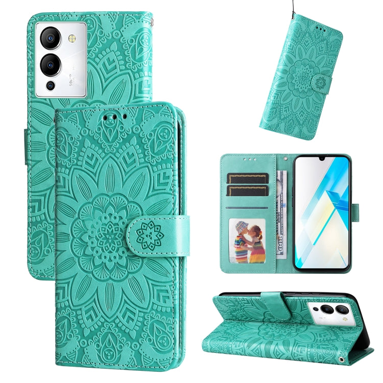For Infinix Note 12 / G96 Embossed Sunflower Leather Phone Case