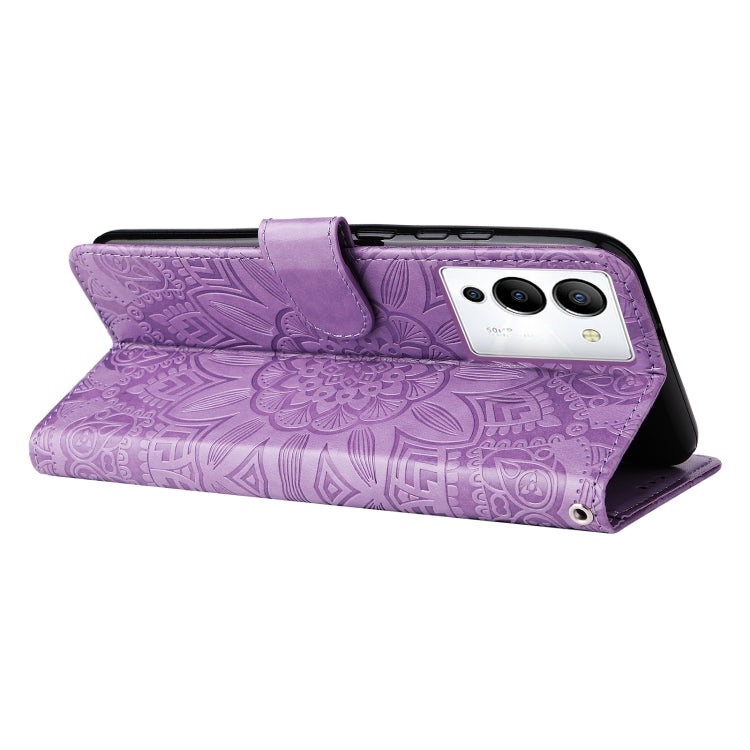 For Infinix Note 12 / G96 Embossed Sunflower Leather Phone Case