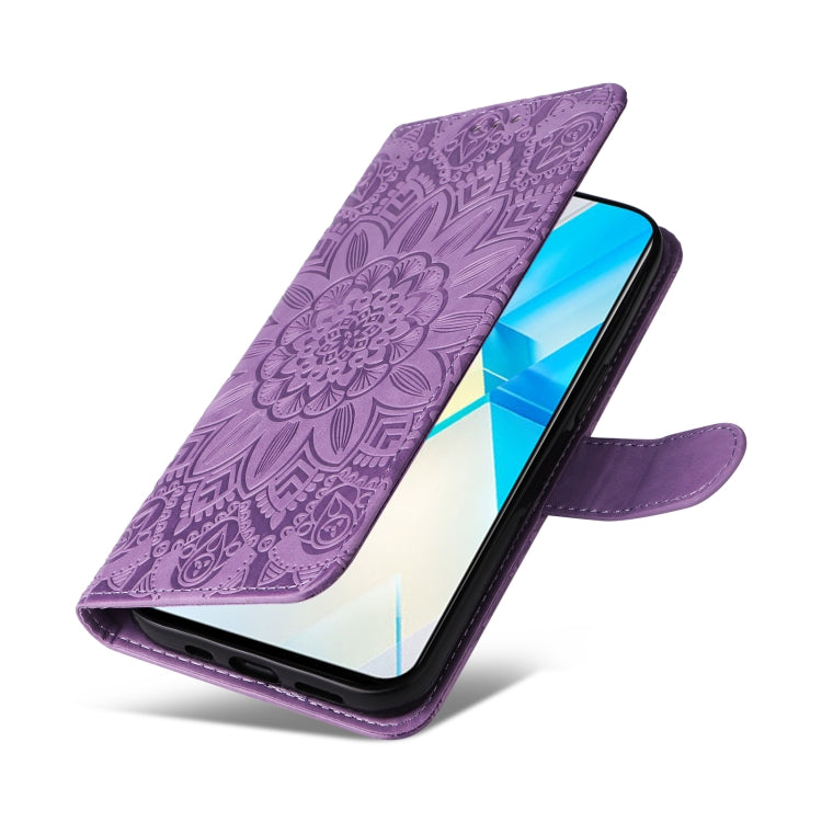 For Infinix Note 12 / G96 Embossed Sunflower Leather Phone Case