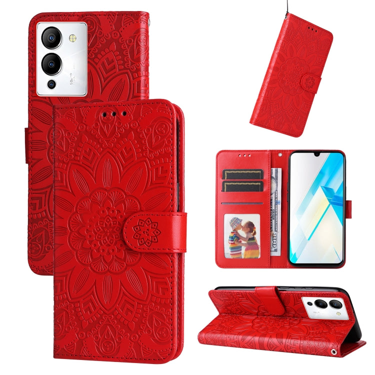 For Infinix Note 12 / G96 Embossed Sunflower Leather Phone Case