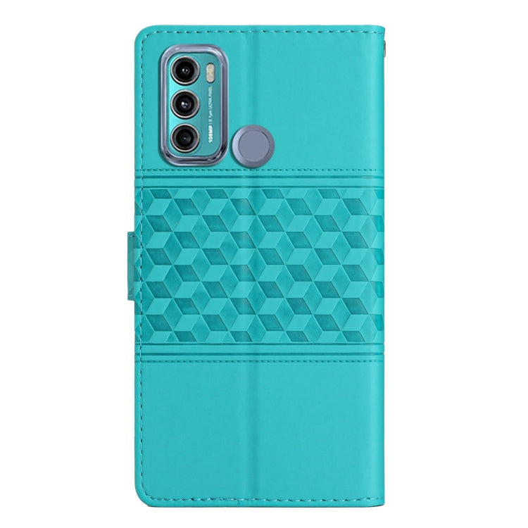 For Motorola Moto G60 / G40 Fushion Diamond Embossed Skin Feel Leather Phone Case with Lanyard