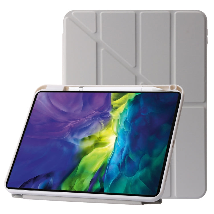 For iPad 10th Gen 10.9 2022 Deformation Transparent Acrylic Leather Tablet Case