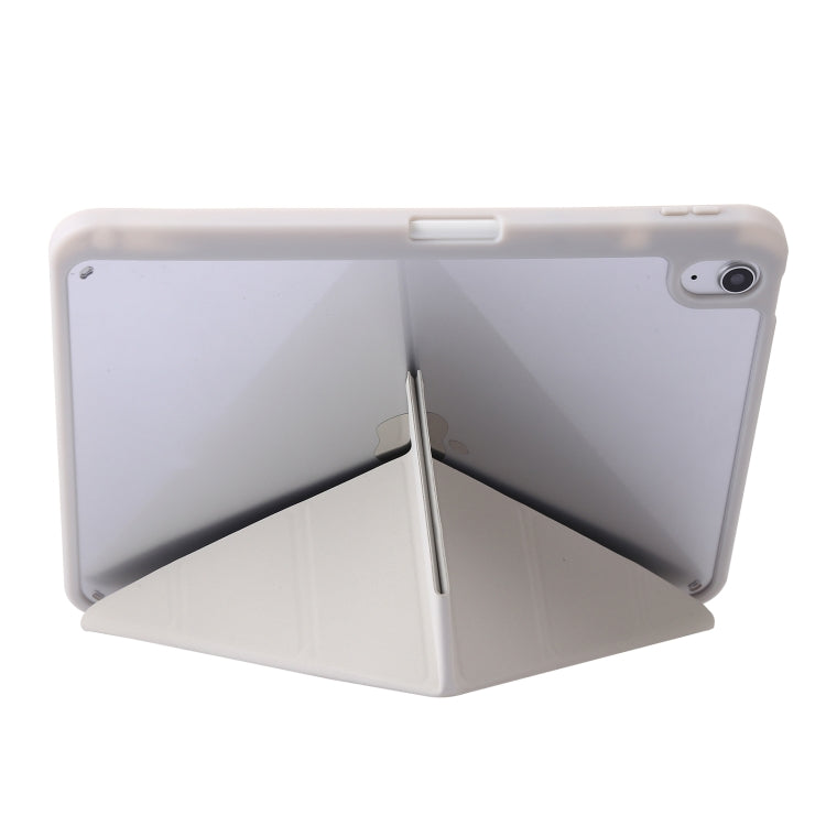 For iPad 10th Gen 10.9 2022 Deformation Transparent Acrylic Leather Tablet Case