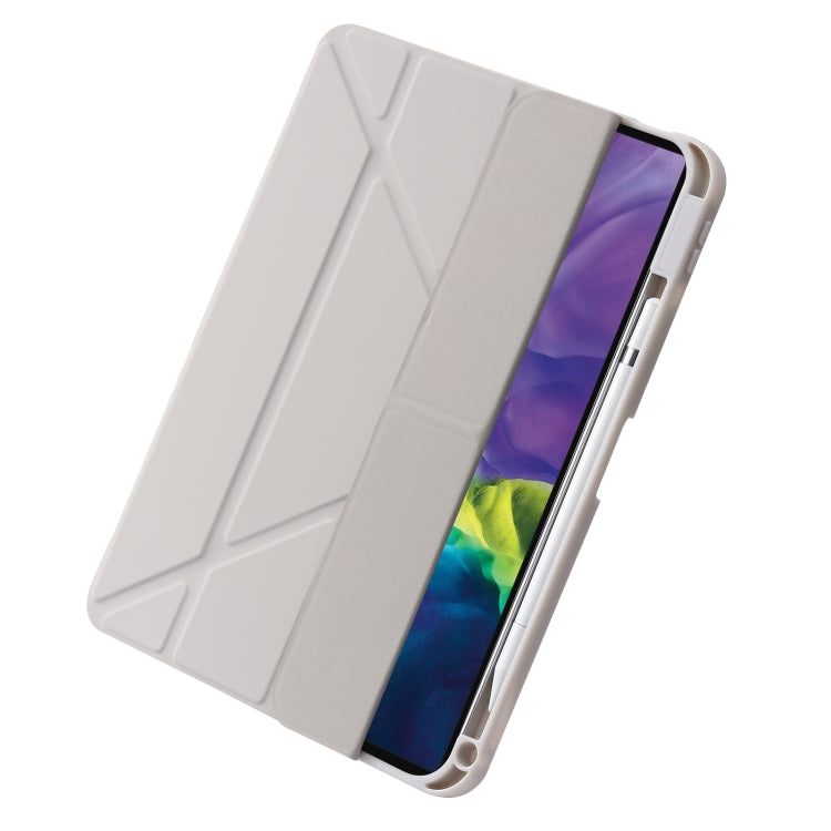 For iPad 10th Gen 10.9 2022 Deformation Transparent Acrylic Leather Tablet Case