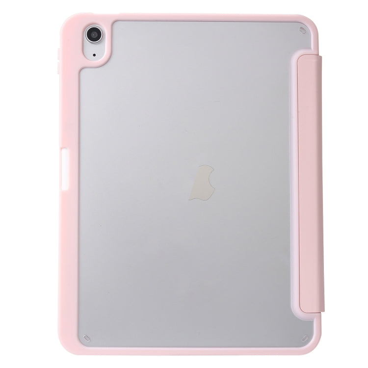 For iPad 10th Gen 10.9 2022 Deformation Transparent Acrylic Leather Tablet Case