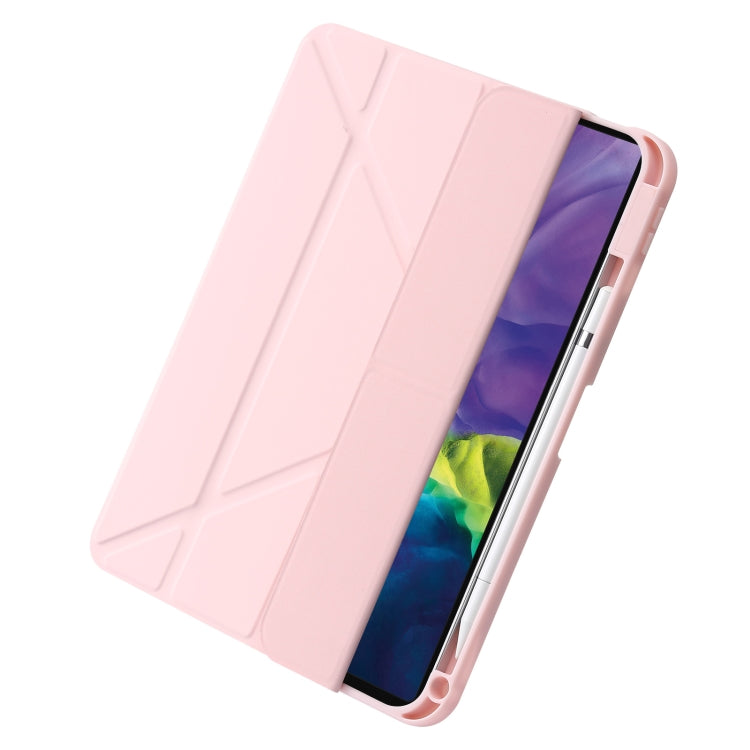 For iPad 10th Gen 10.9 2022 Deformation Transparent Acrylic Leather Tablet Case