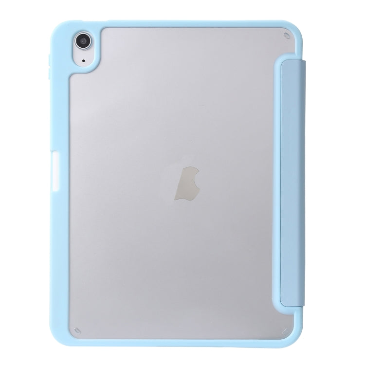 For iPad 10th Gen 10.9 2022 Deformation Transparent Acrylic Leather Tablet Case