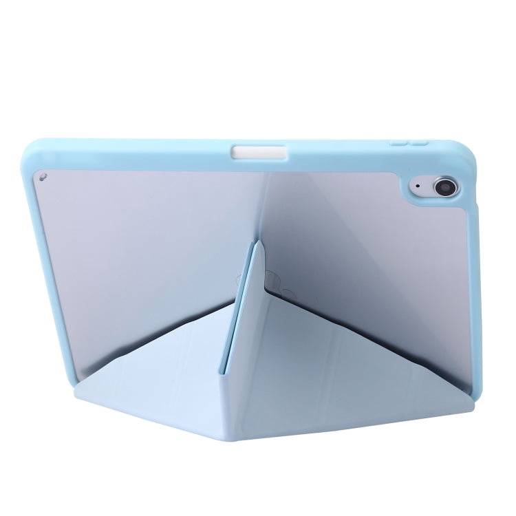 For iPad 10th Gen 10.9 2022 Deformation Transparent Acrylic Leather Tablet Case