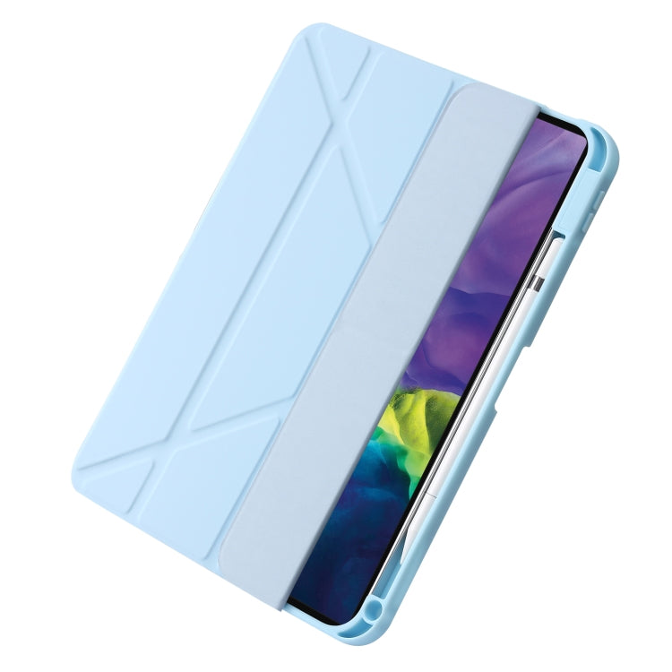 For iPad 10th Gen 10.9 2022 Deformation Transparent Acrylic Leather Tablet Case