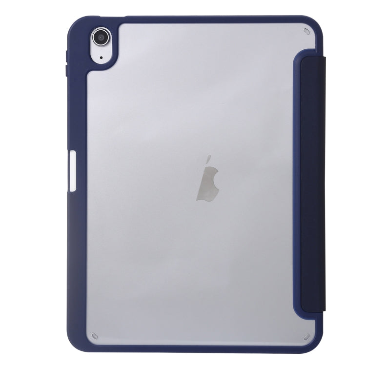 For iPad 10th Gen 10.9 2022 Deformation Transparent Acrylic Leather Tablet Case
