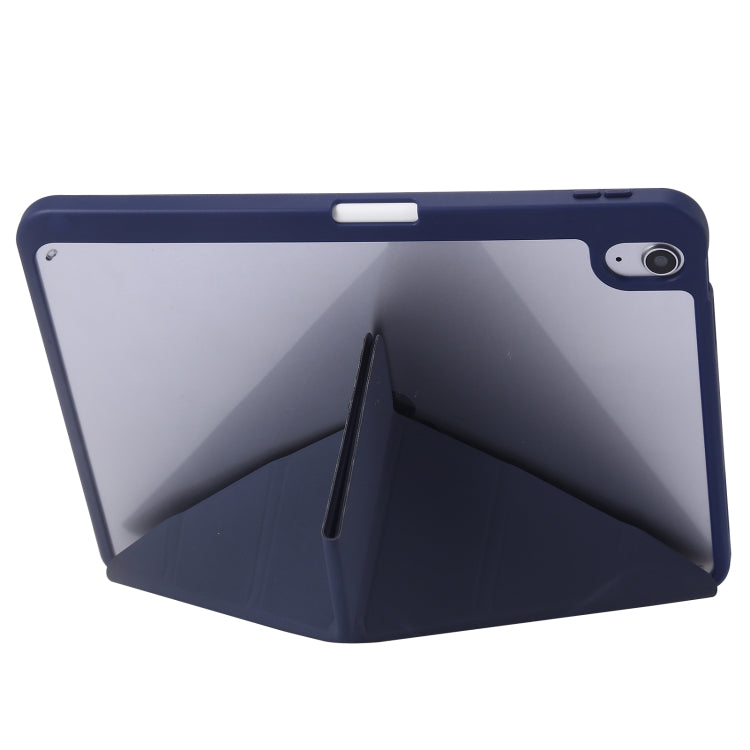 For iPad 10th Gen 10.9 2022 Deformation Transparent Acrylic Leather Tablet Case