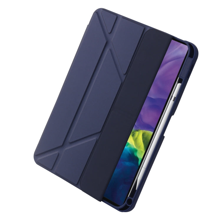 For iPad 10th Gen 10.9 2022 Deformation Transparent Acrylic Leather Tablet Case