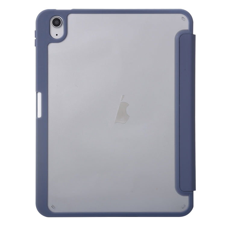 For iPad 10th Gen 10.9 2022 Deformation Transparent Acrylic Leather Tablet Case