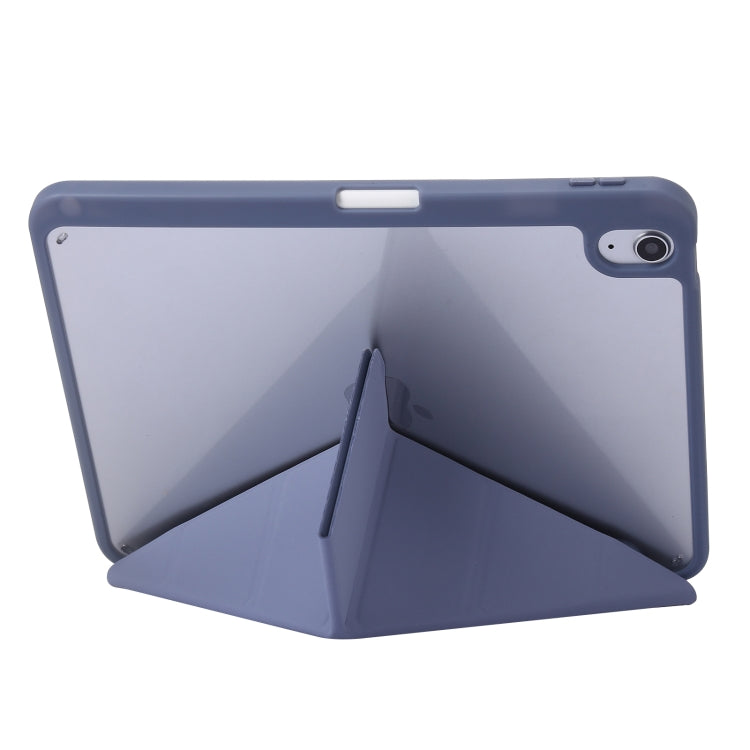 For iPad 10th Gen 10.9 2022 Deformation Transparent Acrylic Leather Tablet Case