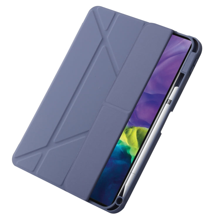 For iPad 10th Gen 10.9 2022 Deformation Transparent Acrylic Leather Tablet Case