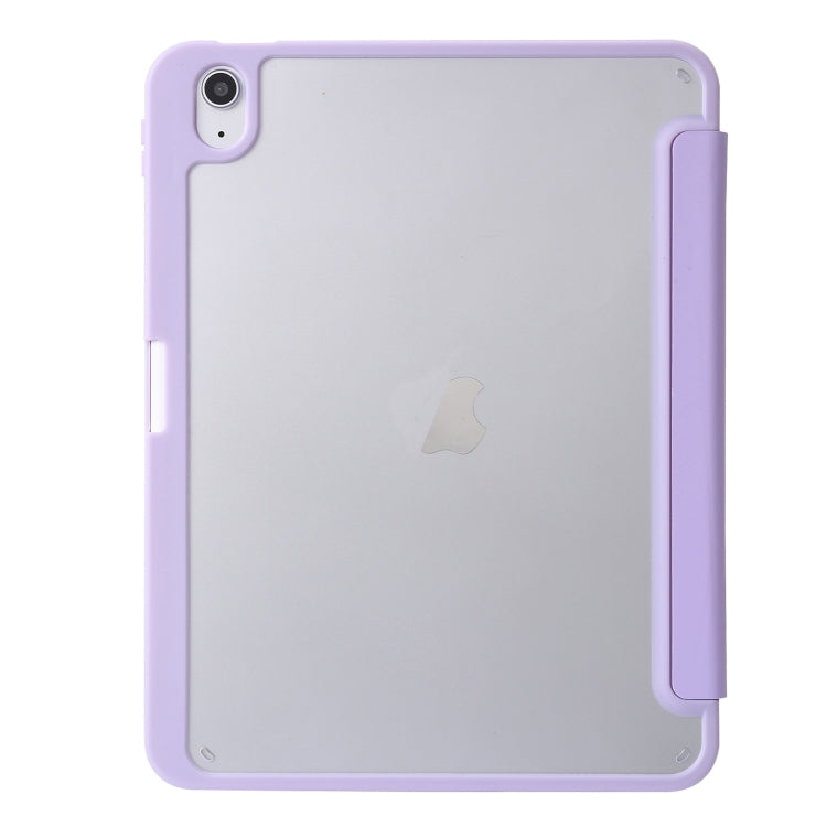 For iPad 10th Gen 10.9 2022 Deformation Transparent Acrylic Leather Tablet Case