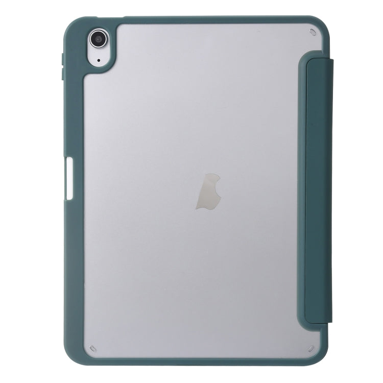 For iPad 10th Gen 10.9 2022 Deformation Transparent Acrylic Leather Tablet Case