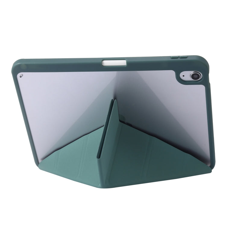 For iPad 10th Gen 10.9 2022 Deformation Transparent Acrylic Leather Tablet Case
