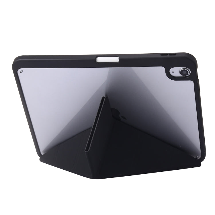 For iPad 10th Gen 10.9 2022 Deformation Transparent Acrylic Leather Tablet Case