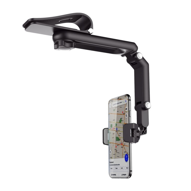 Multifunctional Car Sun Visor Rear Seat Mobile Phone Holder (Grey)