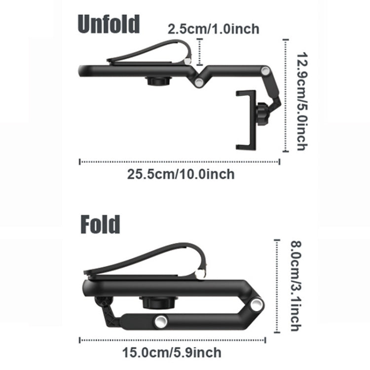 Multifunctional Car Sun Visor Rear Seat Mobile Phone Holder (Grey)