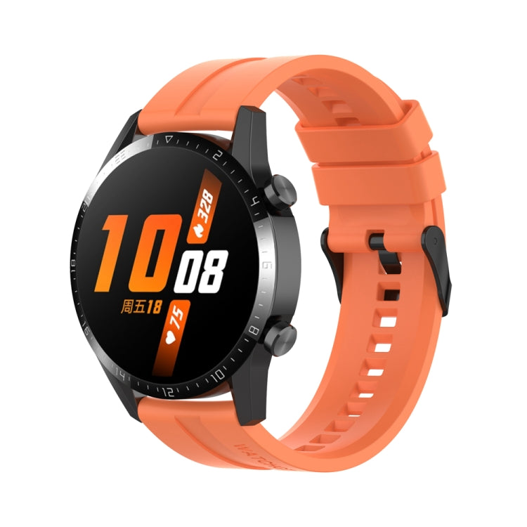 For Huawei Watch Buds 20mm Silicone Black Buckle Watch Band