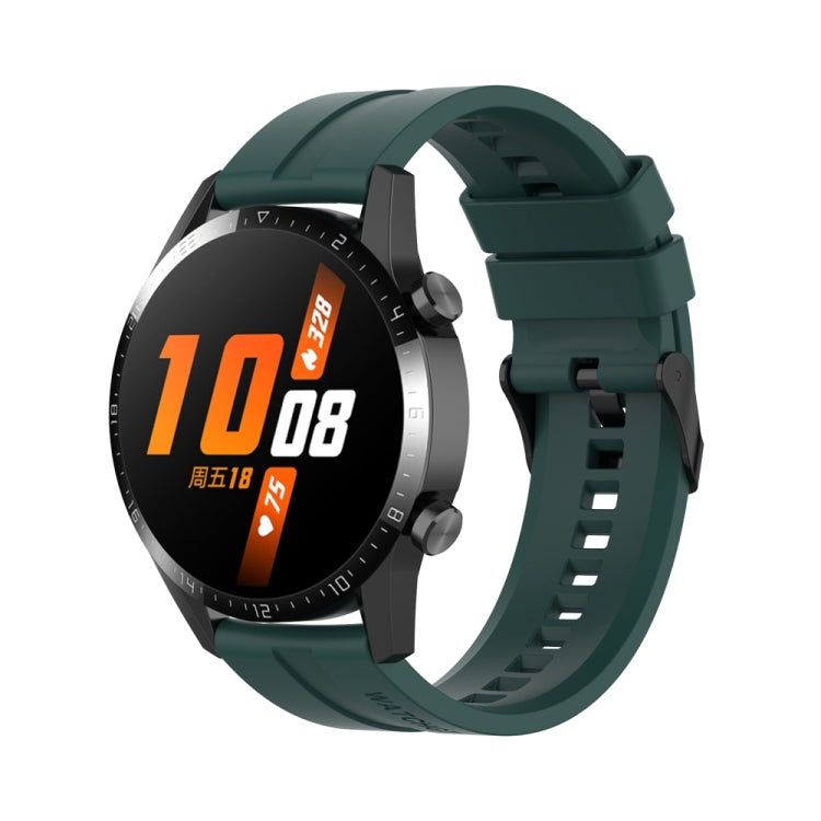 For Huawei Watch Buds 20mm Silicone Black Buckle Watch Band