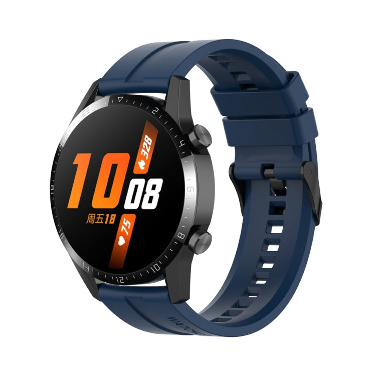 For Huawei Watch Buds 20mm Silicone Black Buckle Watch Band