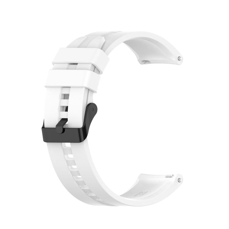 For Huawei Watch 3 Pro New 20mm Silicone Black Buckle Watch Band