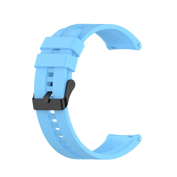 For Huawei Watch 3 Pro New 20mm Silicone Black Buckle Watch Band