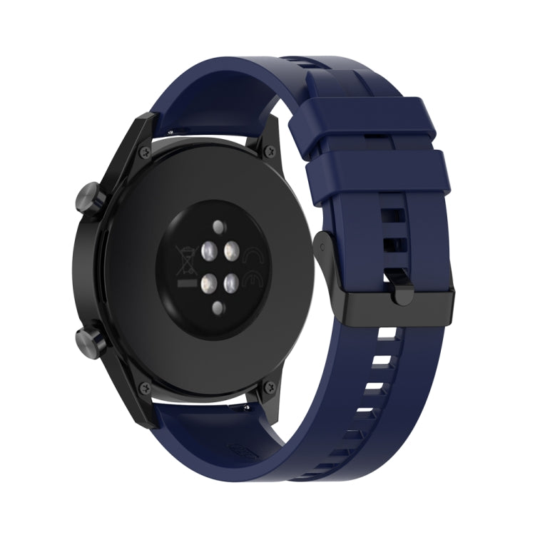 For Huawei Watch 3 Pro New 20mm Silicone Black Buckle Watch Band