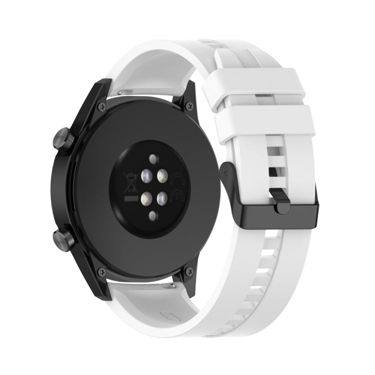 For Huawei Watch Buds 22mm Silicone Black Buckle Watch Band