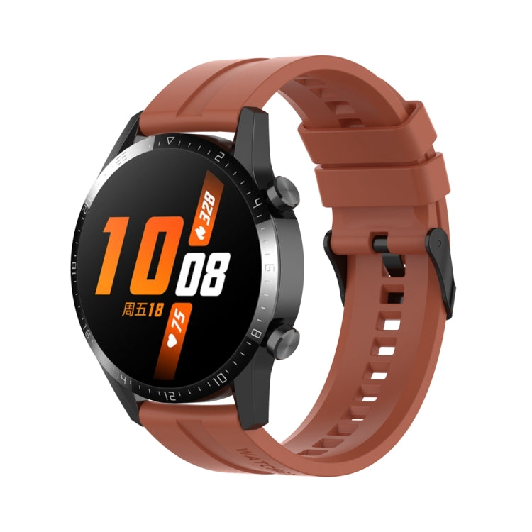 For Huawei Watch Buds 22mm Silicone Black Buckle Watch Band