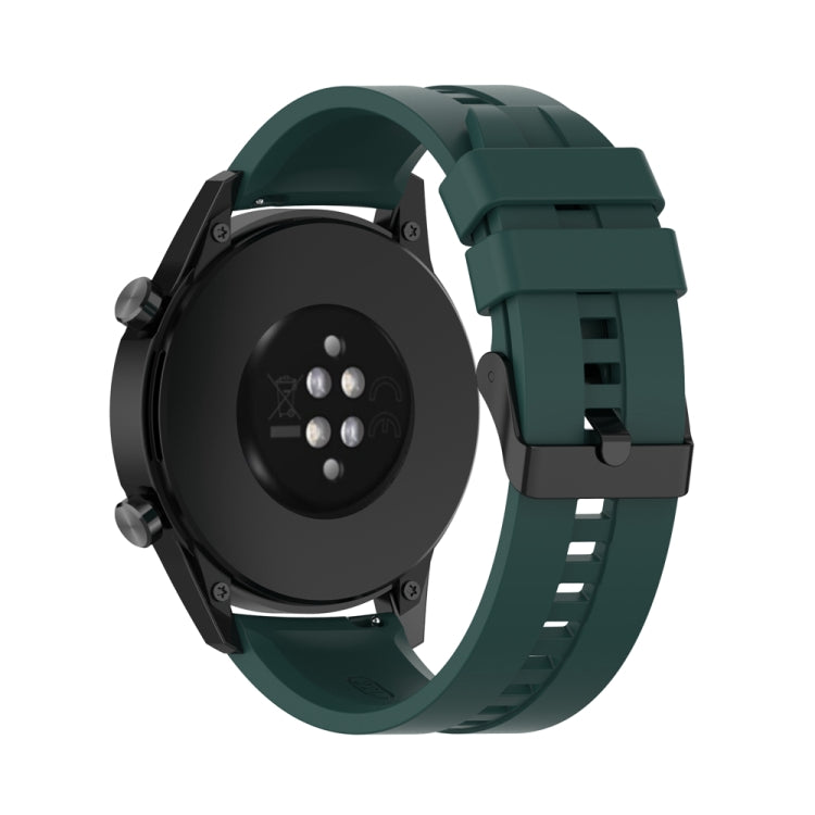 For Huawei Watch Buds 22mm Silicone Black Buckle Watch Band